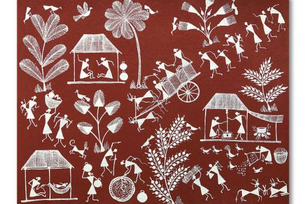 warli painting in marathi